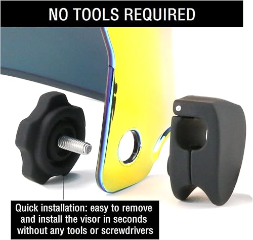 Miniatura 4 de Visera de fútbol DUTYBOD Professional Football Helmet Visor incluye clips de visera y juegos de protector bucal de fútbol para jóvenes y cascos de