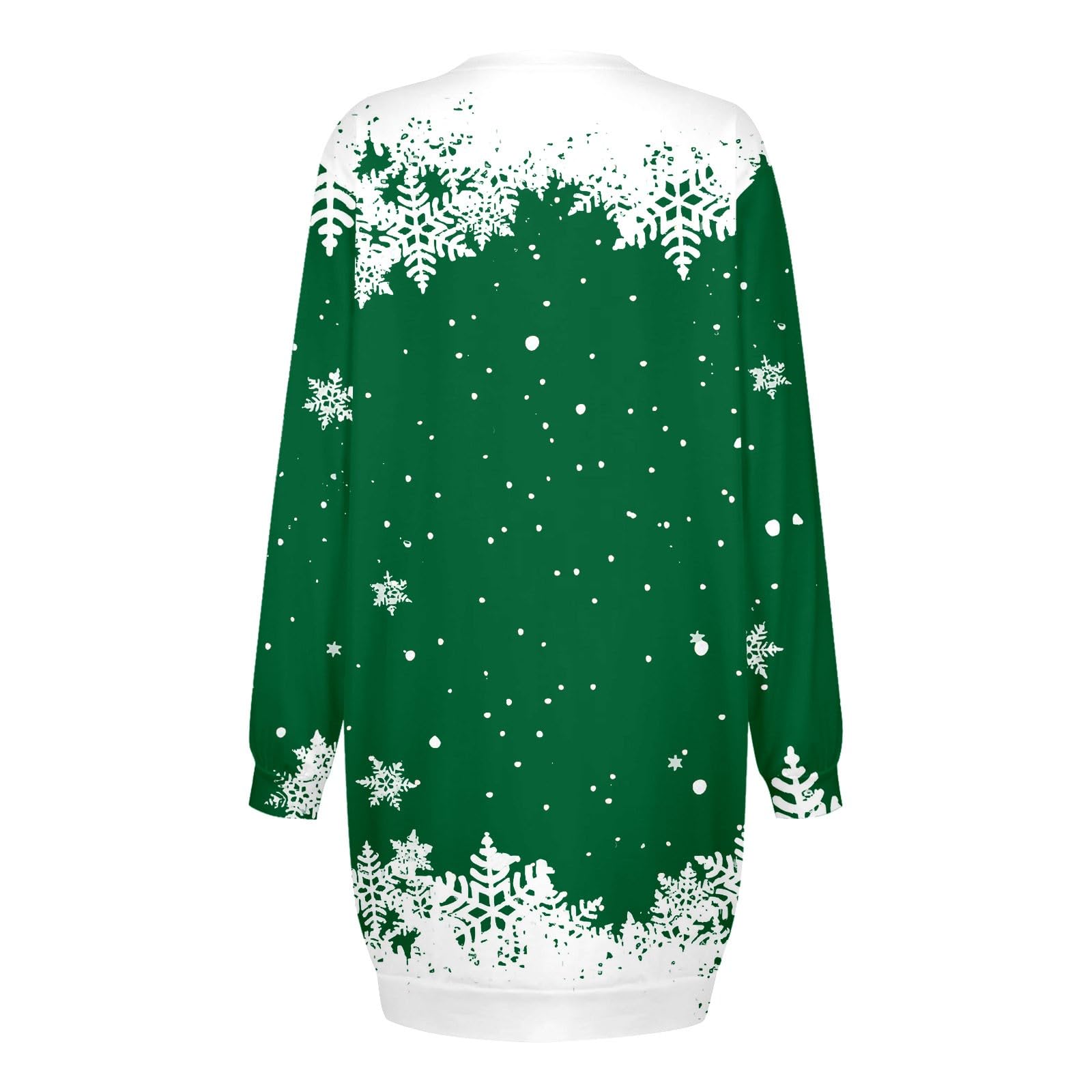 Generisch Robe confortable pour femme avec imprimé de Noël, sweat à capuche à manches longues et poches