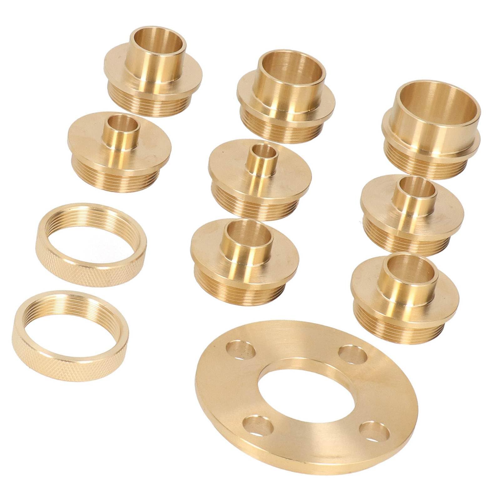 Kit guida per fresatrice 11 pezzi/set, kit guida per sagoma per fresatrice in ottone, con accessorio per fresa adattatore per controdado, per intaglio, a coda di rondine
