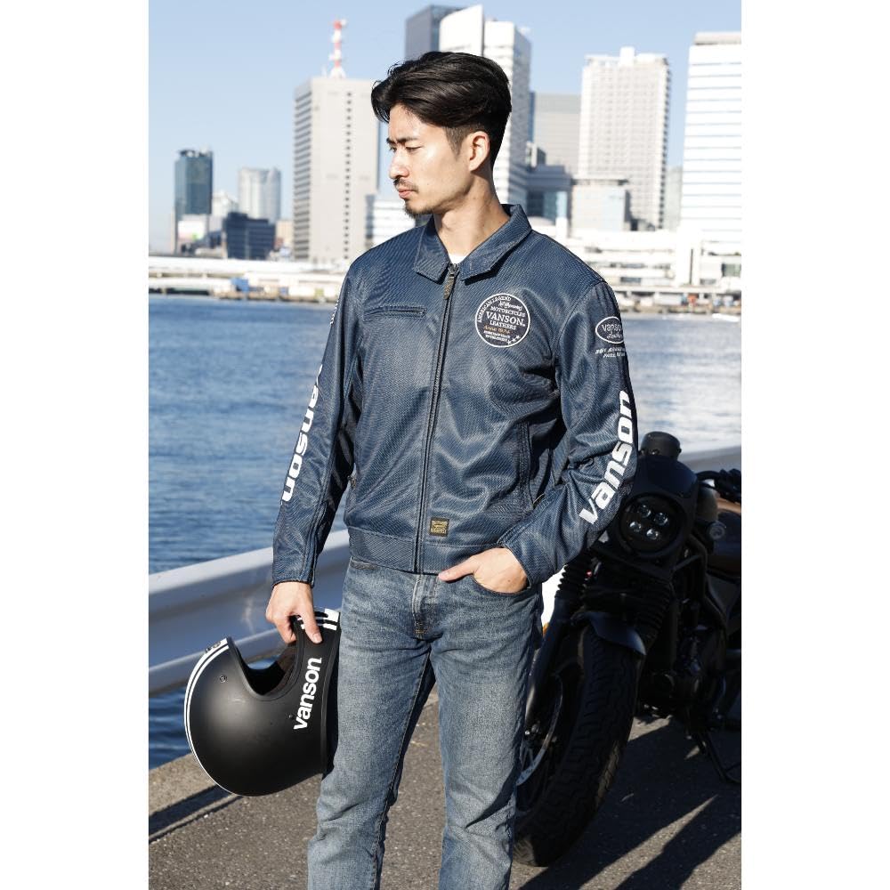 Amazon | バンソン メッシュスウィングトップジャケット ネイビー