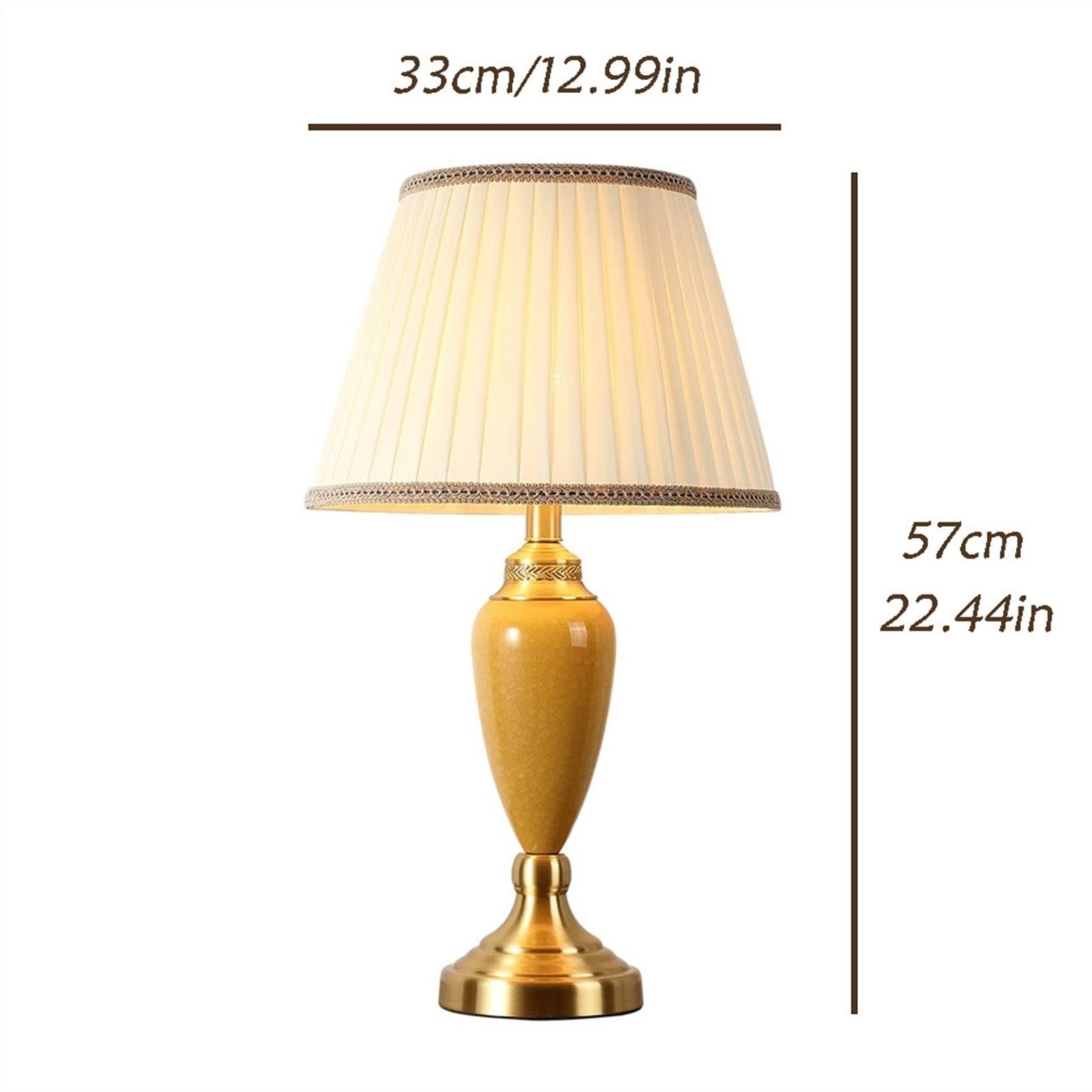 Luce da Scrivania Luce per la Lettura Lampada da tavolo moderna in ceramica incrinata Lampada da comodino for camera da letto di moda semplice for interni Lampada decorativa da 57 cm con seduta in ram