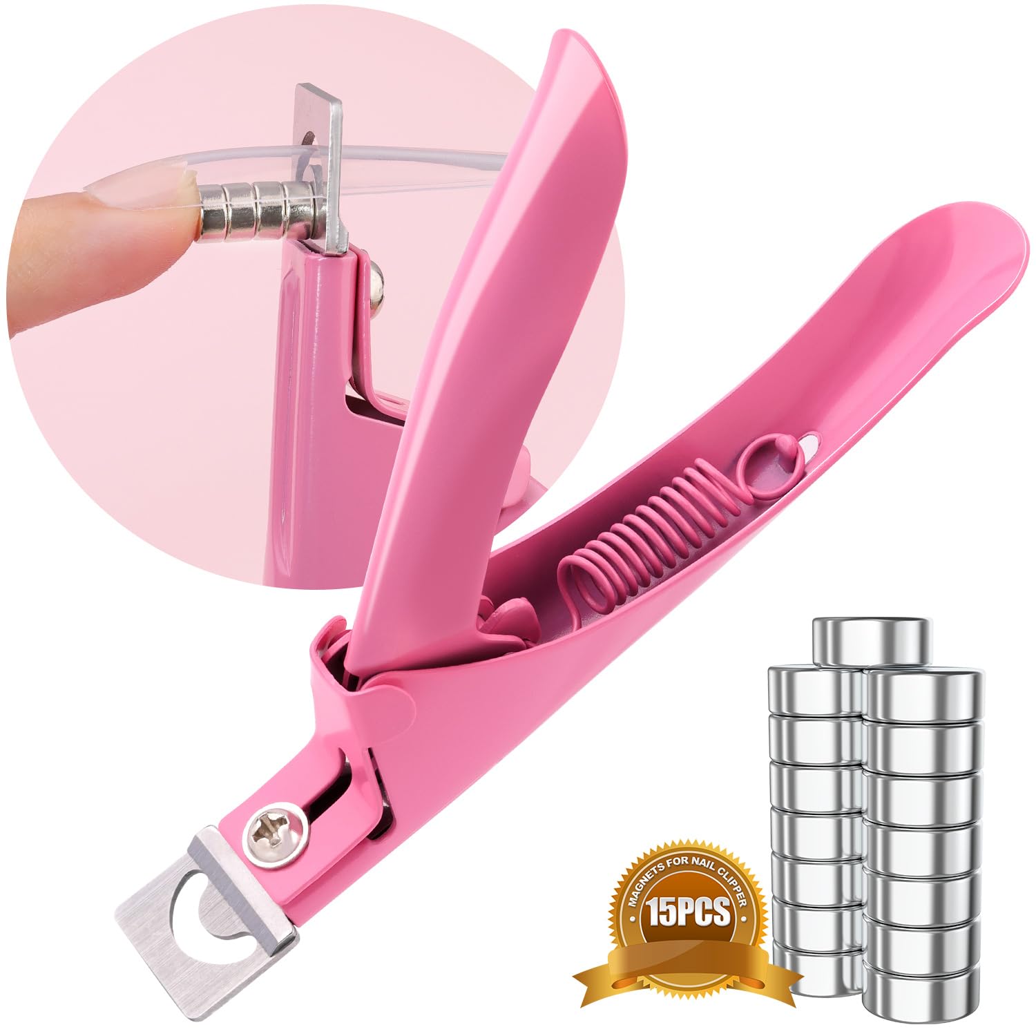 Amazon.com : Light Pink Premium Nail Clippers with Magnets Sizers