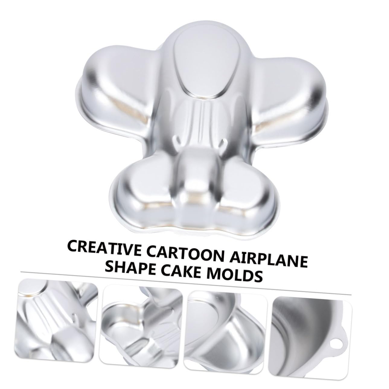 DOITOOL Silberne Backform aus Aluminiumlegierung in Flugzeugform Einfache Reinigung und Verzugsfest Kreative Auto Kuchenform für Selbstgemacht Kuchenbackwerkzeug im Hausgebrauch
