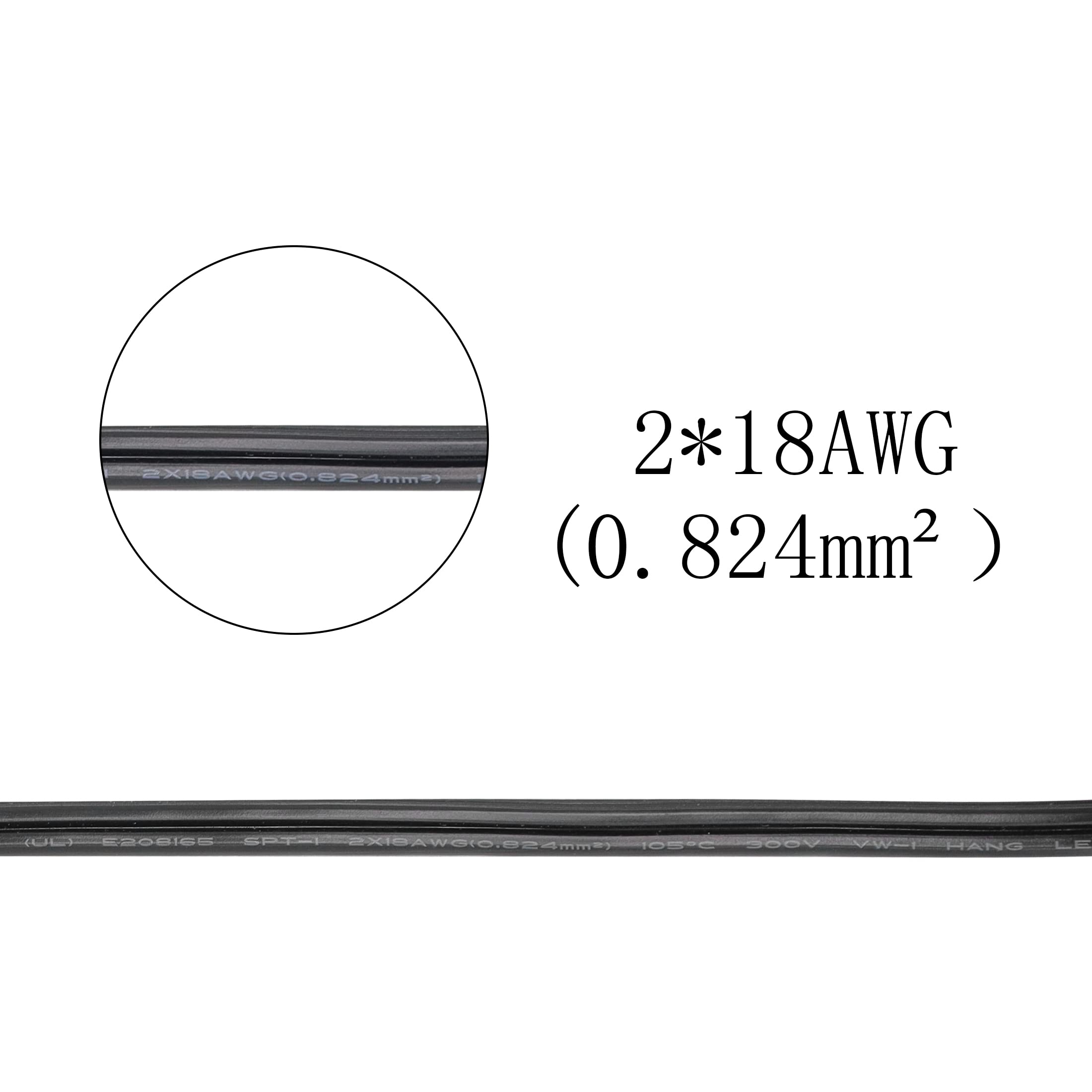 Adattatore per spina accendisigari DIN maschio europeo 18 AWG (45 cm