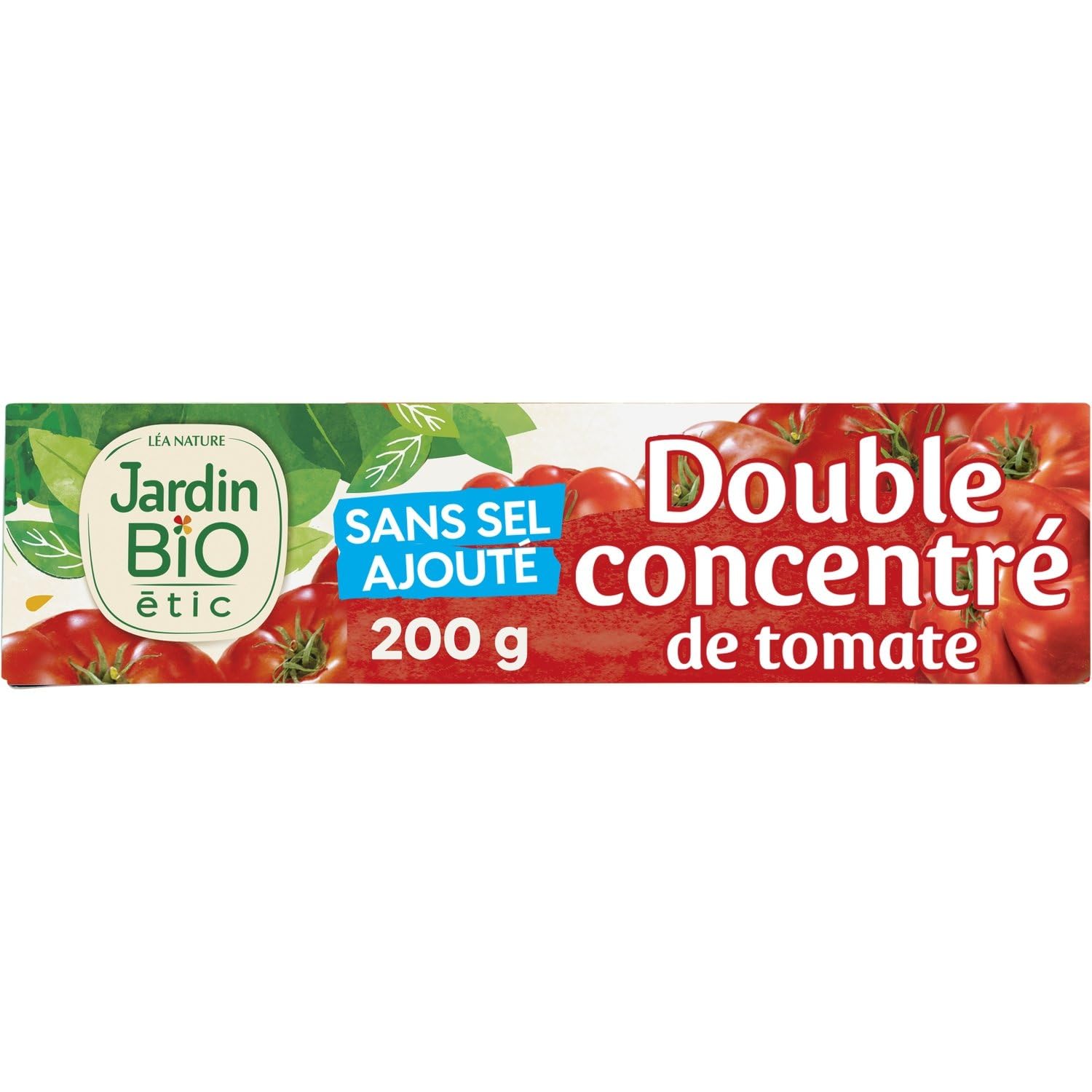 JARDIN BIO ETIC – Double Concentré de Tomate Bio Sans Sel, Goût Intense et Naturel (Tube 200g) - Lot de 4 - vendu par Lot