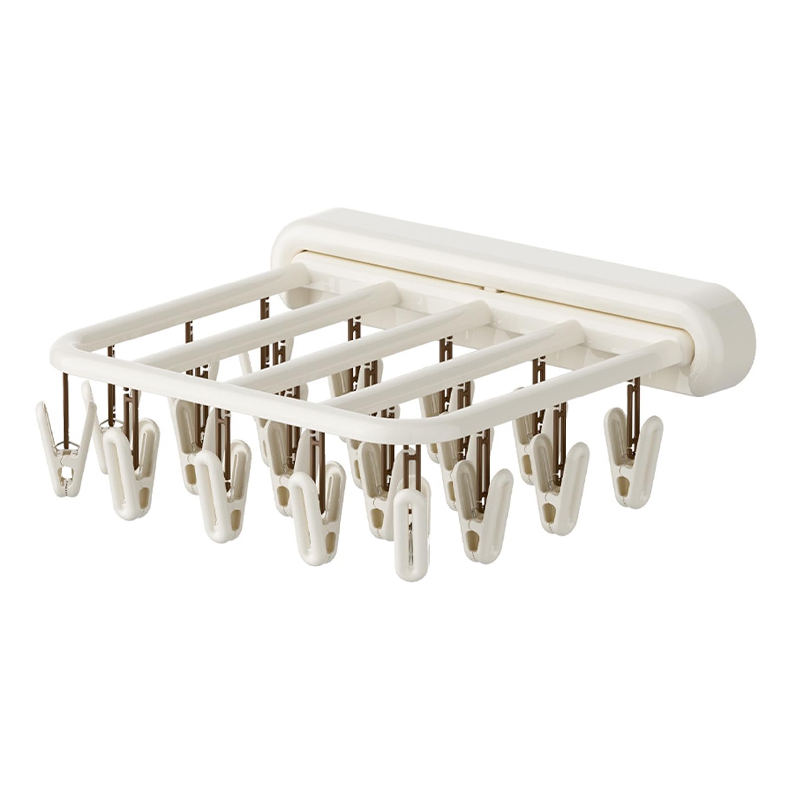 Kalttoy 20 Clips Multipurpose Wall Mount Laundry Drying Rack For Socks Underwear Towels In Small Size Tiny Garment Drying Rack
