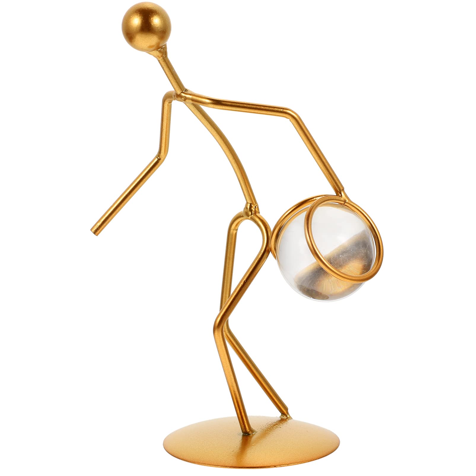 Beavorty Adornos Figura De Arte De Metal De Mesa Decoración del Hogar Estatua De Acción De Arte Decoración Contemporánea Arte De Mesa De Metal Escultura Simple Decoraciones Oficina Planchar