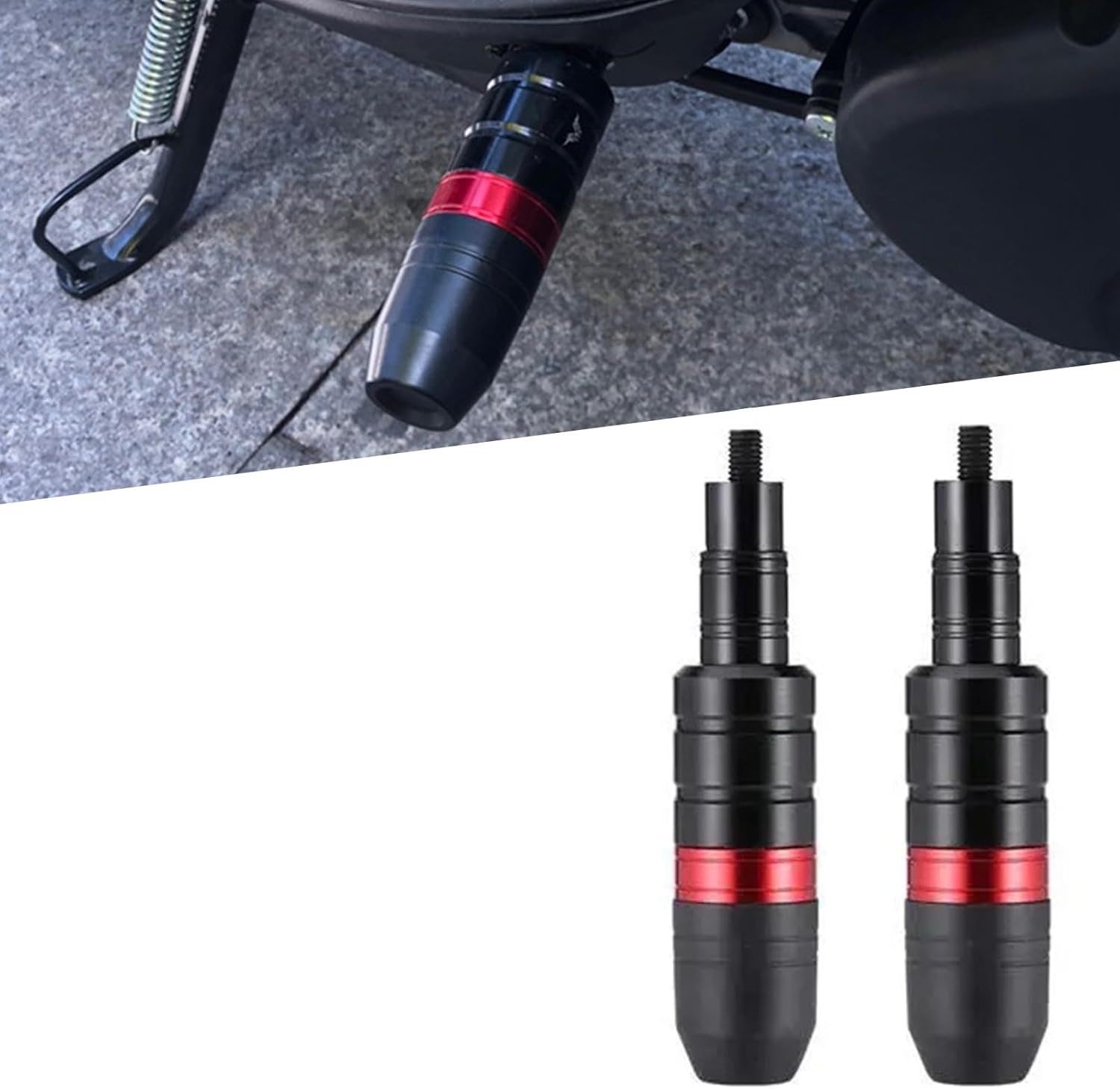 Motorcycle Frame Sliders for Honda XR190CT 2023 Aluminum Falling Anti Crash Protector Guards Crash Pad Falling Protection,Black Red