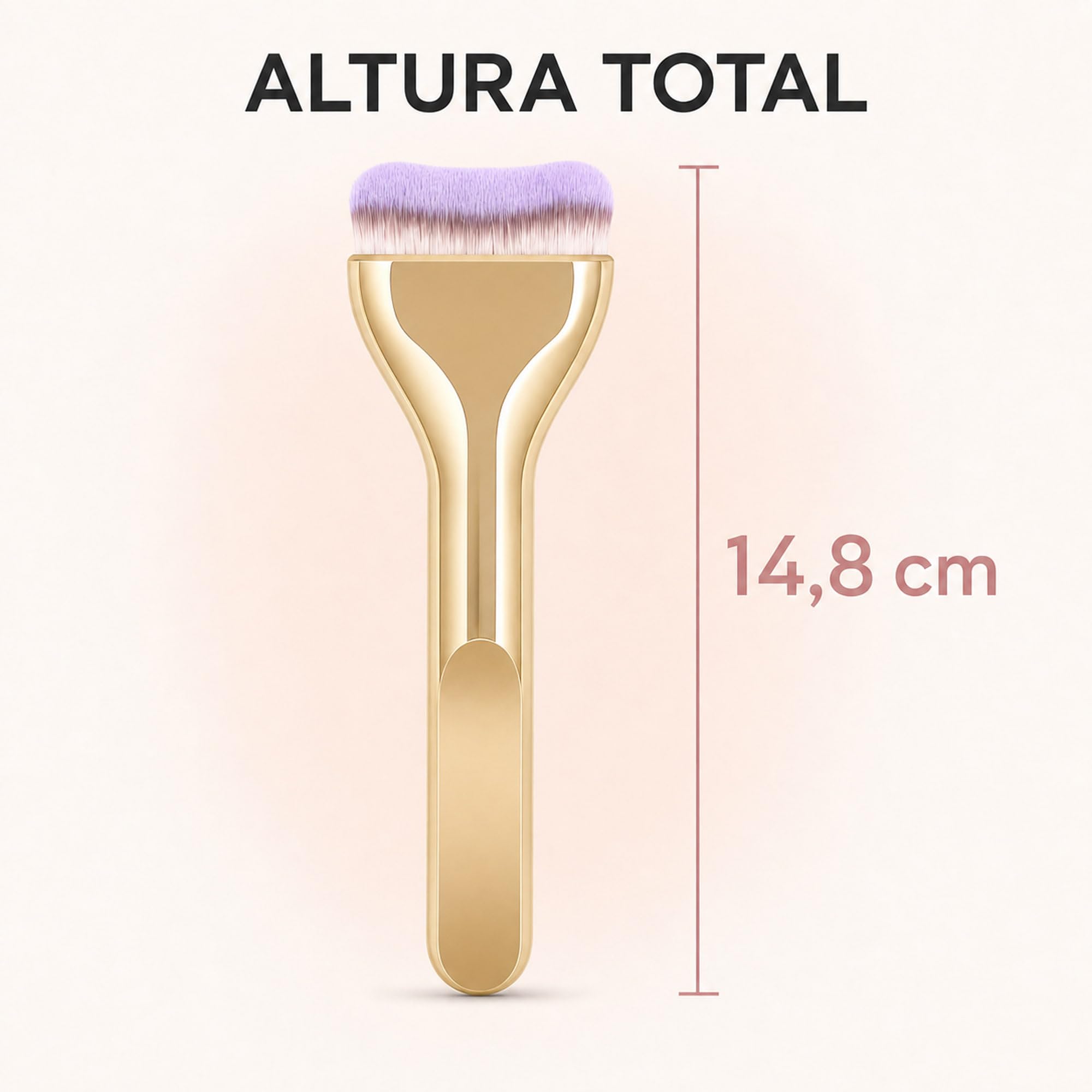 Brocha Facial Dorada con Cerdas Suaves para Base y Mascarillas Spa - imagen 4