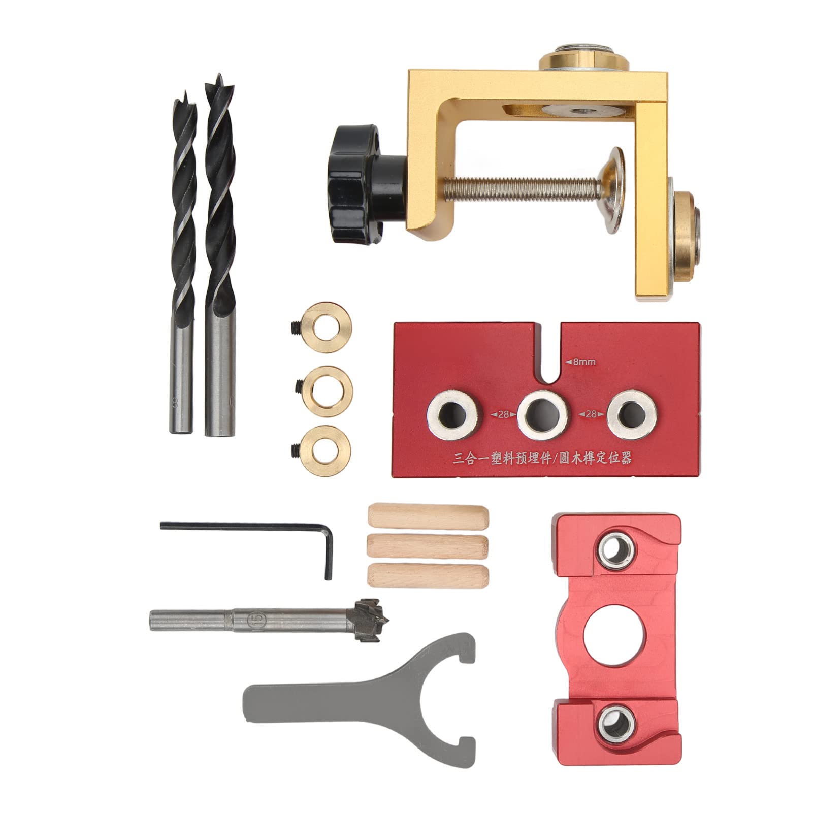 Localizzatore Fori per Legno, per Tasselli in Alluminio, Kit