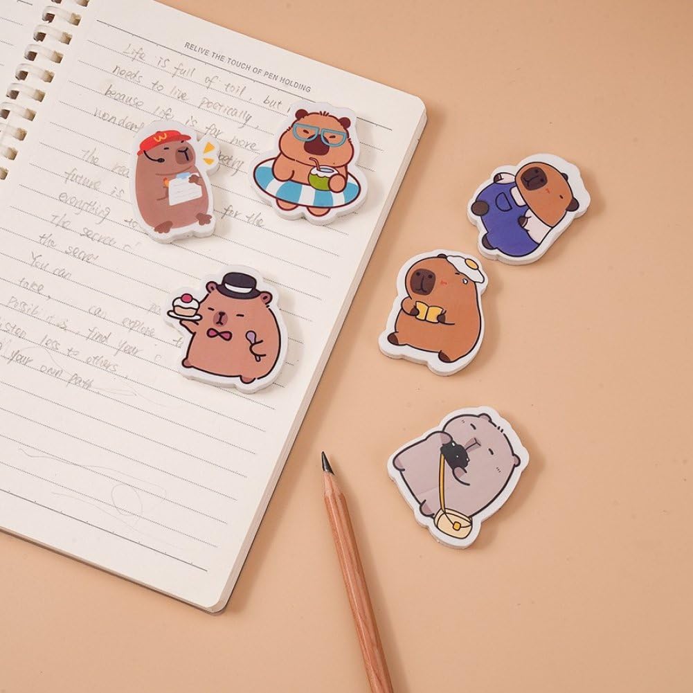 Gommes Capibala Mignonnes pour Enfants, Surprise De Dessin Animé pour Étudiants, Dessin, Écriture, Fournitures Scolaires