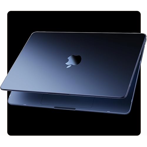 Compatible for MacBook Air 15 inch Case M4 2025 2024 2023 M3 M2 [100% Match Official Color] [Ultra Thin Armor] Protective Hard Shell Matte Cover for Laptop A3241 A3114 A2941 - Midnight Clear