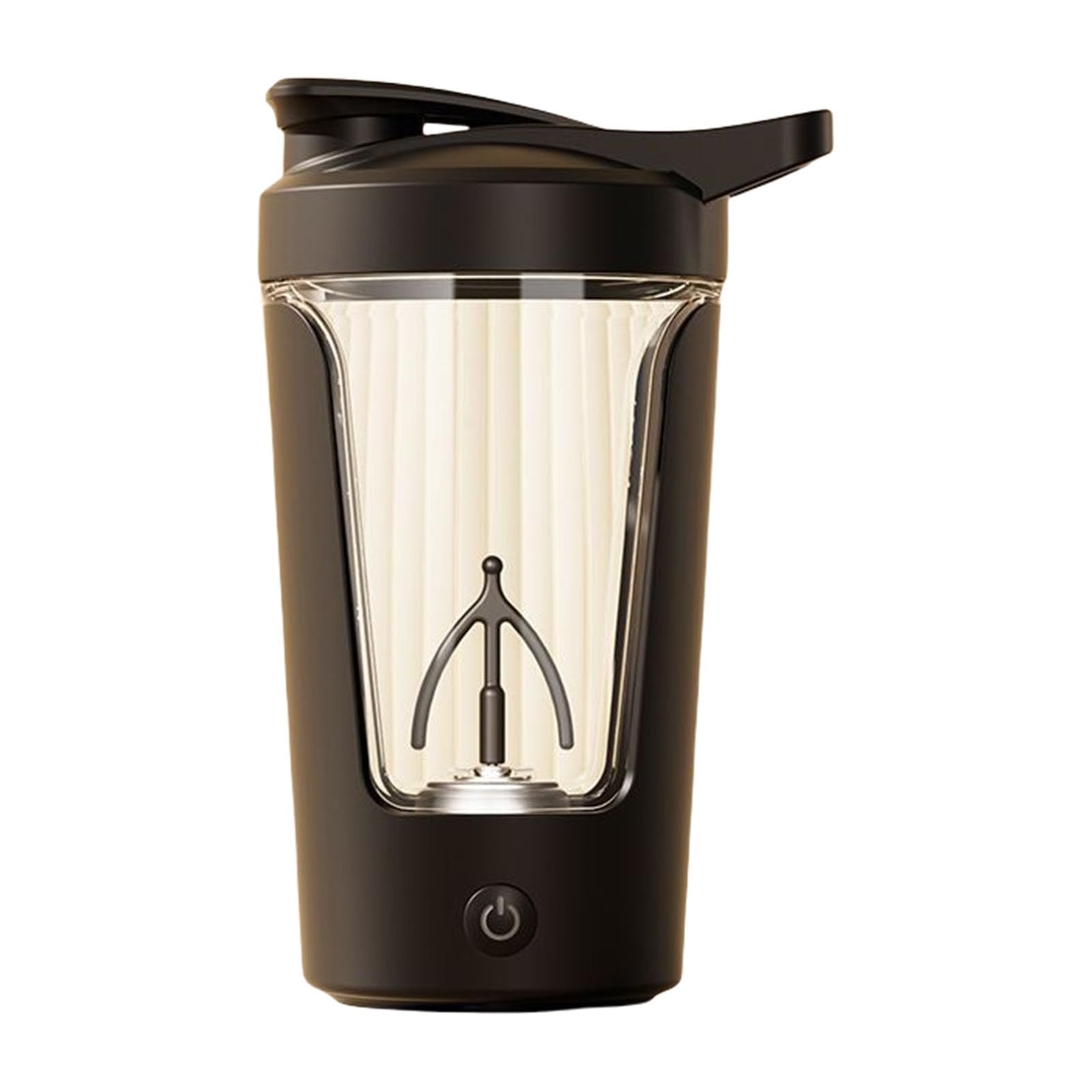 Uqezagpa Black Automatic Stirring Mug Electric Shaker Cup Blenders 450Ml Automatic Mixing Cup Leakproof Drink Gym Bottle Blenders Coffee