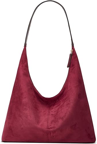 Miniatura 8 de Bolso de hombro de ante moderno para mujer, bolsa de mano, bandolera, bolso con asa superior, bolso para viajes, universidad, trabajo B Pu Beige