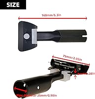 Vista 2 de Mango de trapeador de polvo con clip, 2 piezas, mango de trapeador de suelo, mango de trapeador de polvo Commercia para limpieza de Negro