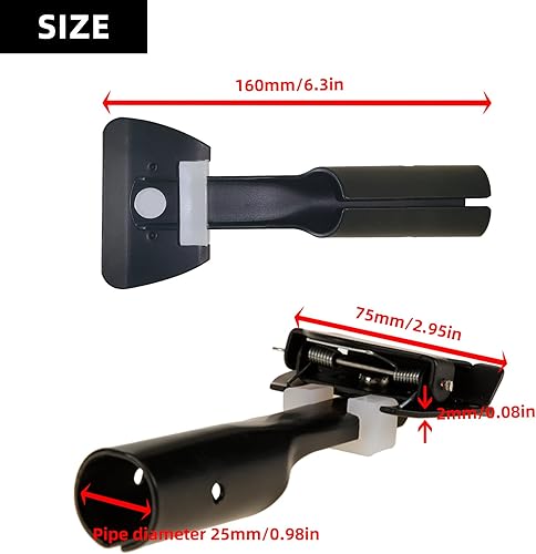 Miniatura 2 de Mango de trapeador de polvo con clip, mango de fregona de piso, mango de fregona de polvo Commercia para limpieza de pisoslimpiezasuministrosuso
