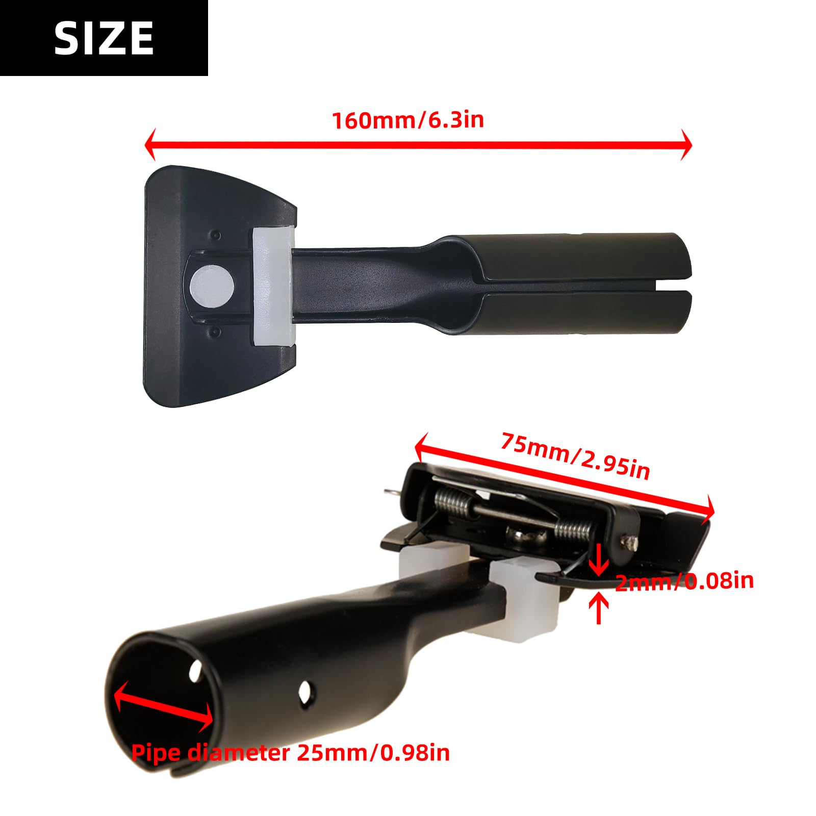 Aazon.co: Coercial Heavy Duty Etal Op Stick - 70 Inch Quick Change Clap Holder For Floor - View #5