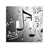 Modern Two-Way Toggle Switch Music Notes Printed Panel, Suit For Decorative Switch Panels In Bedrooms, Living Rooms, Kitchens, Etc.