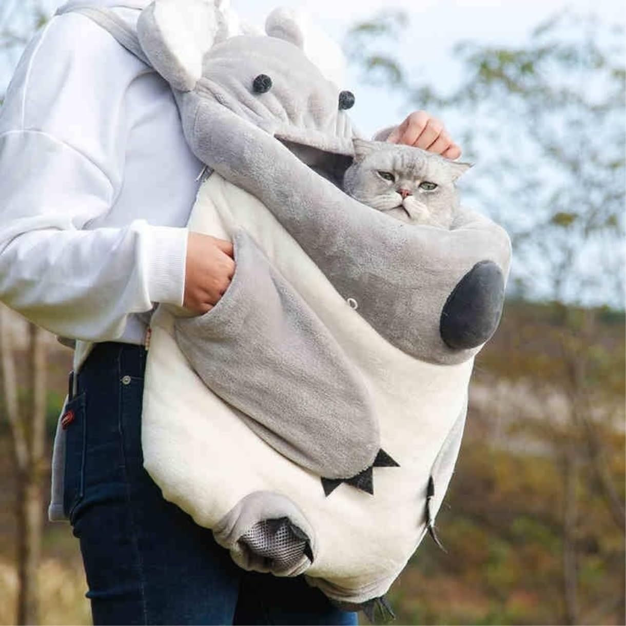 Transportin Gato Mochila Cálida para Mascotas De Invierno, Mochila De Viaje Portátil, Mochila Bonita para Mascotas, Portador De Mascotas Trasportines Gato
