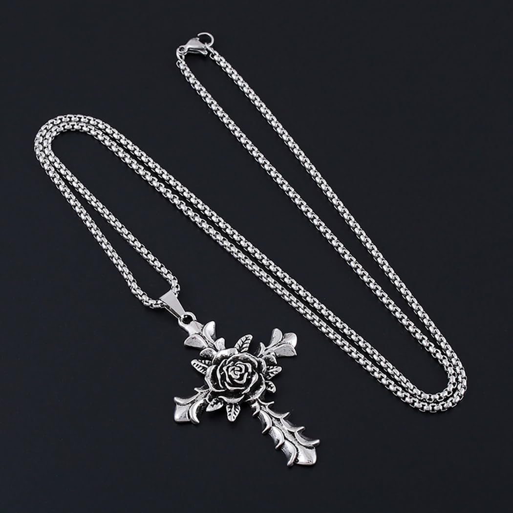 Reguro Baptismal Comunión Collar Hombre Plata Ley 925 Con Cruz