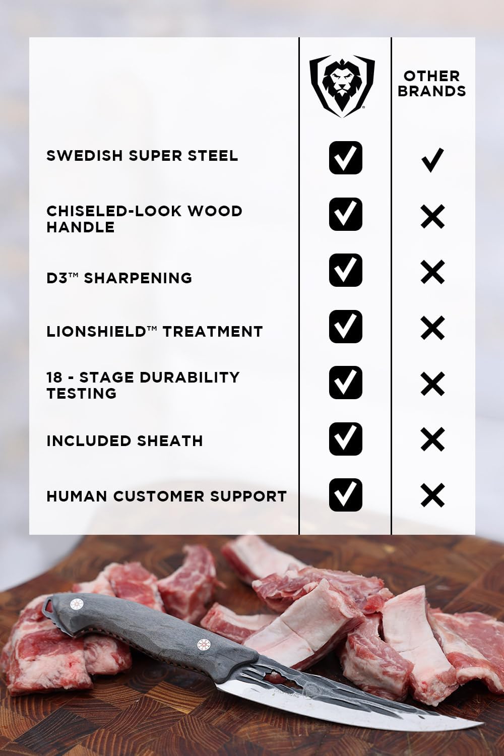 Dalstrong Curved Fillet Boning Knife 6”- Barbarian Series - Premium Swedish 14C28N High Carbon Stainless Steel - Black Brown Wood Handle Knife - Professional Fillet Knife- Sheath Included