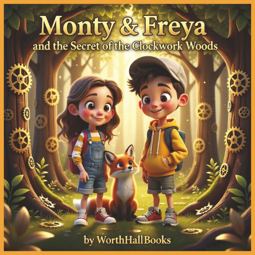 Monty & Freya and the Secret of the Clockwork Woods: A magical story and colouring adventure with two playful friends