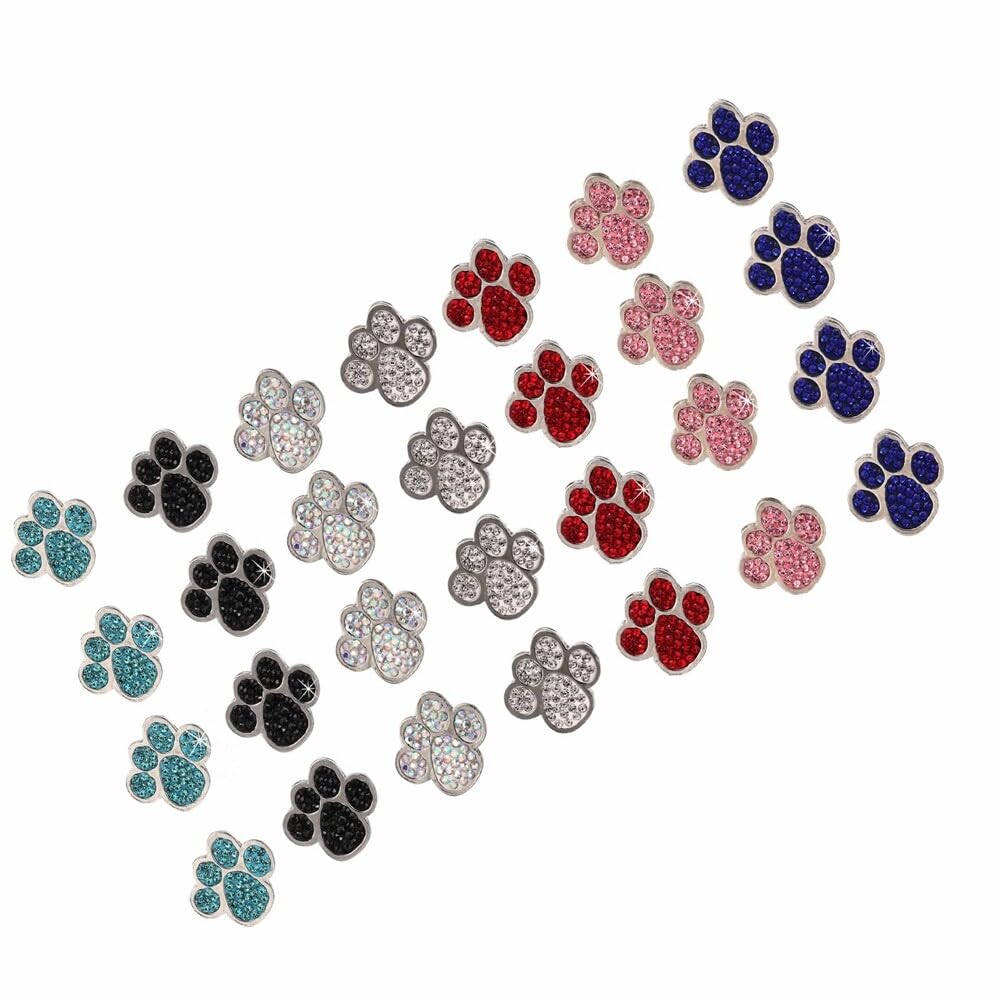 Bouchons De Valve En Métal Strass Pétillant Bouchons De Valve De Pneu Voiture En Forme De Patte De Chien, Capuchon De Valve Auto, Capuchons De Protection De Noyau De Valve