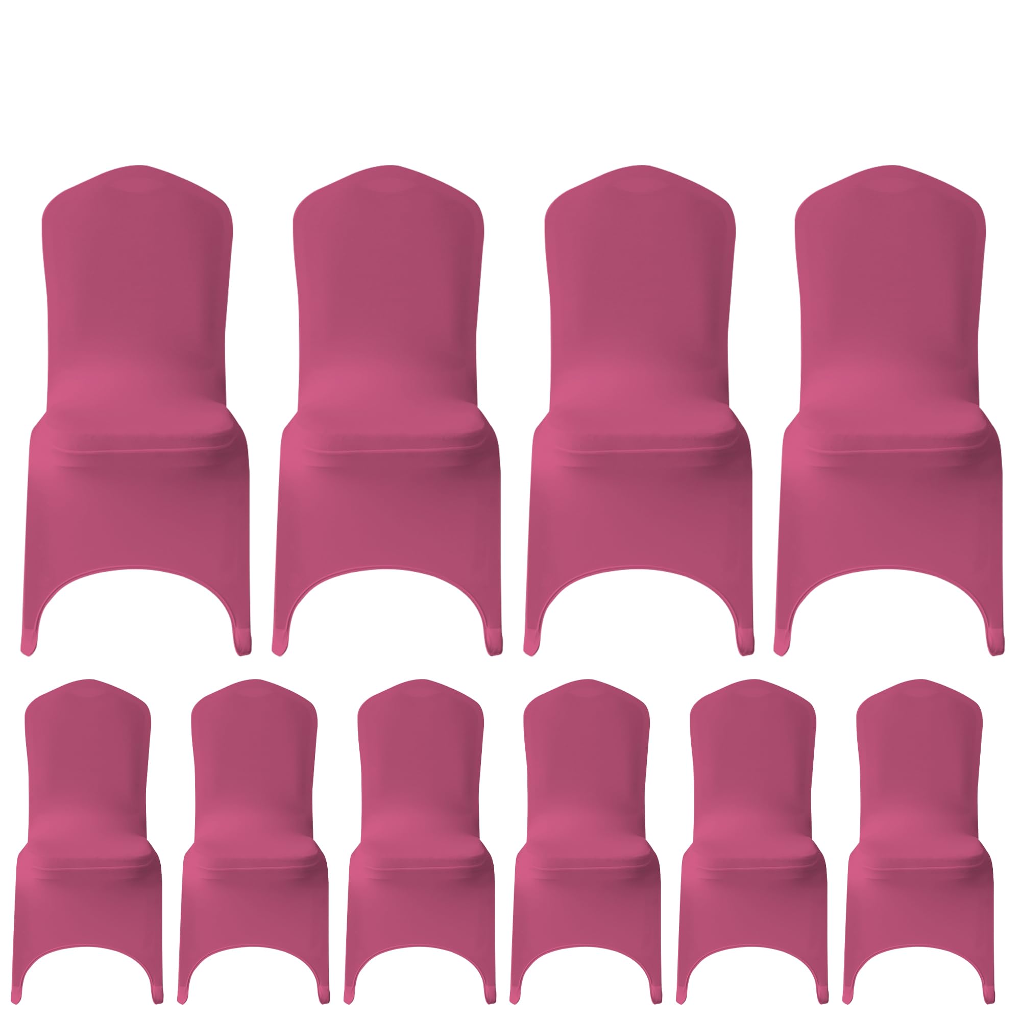WedDecor Wedding Chair Covers Dining Chair Slipcover, Fuchsia, 10pcs — image 1