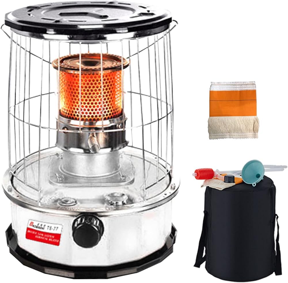 Tragbarer Kerosinofen-Heizung, verstellbarer Feuerkraft-Campingkocher für Innen- und Außenbereich, Camping, Eisangeln, Grill, Surround-Heizung
