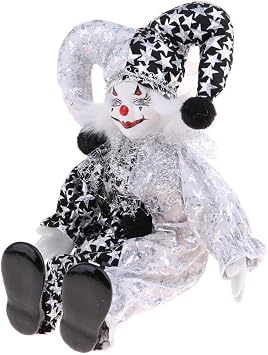 25cm Porcelain Clown Doll with Tears for Home Decoration and Gifts, Type5
