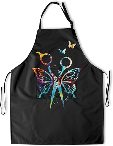 Giwawa Delantales de peluquería para mujer, divertidos delantales de corte de pelo para salones de hogar