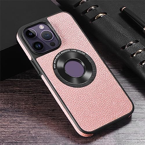 Étui de support magnétique de chargement sans fil pour iPhone 14 Pro Max coque antichoc rose