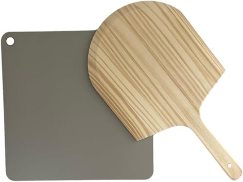 ThermiChef Steel & Peel Package - 14" by 14" Cooking Steel (3/8" Deluxe Thickness) with Pizza Peel - Made in the USA