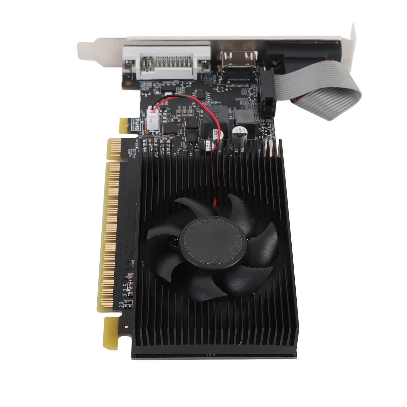 SUNGOOYUE Karta Graficzna do Komputera PC, 2 GB DDR3 128-bitowa Karta Wideo PCI Express 3.0 X16 z Wentylatorem Chłodzącym, do Obudowy Komputera Stacjonarnego