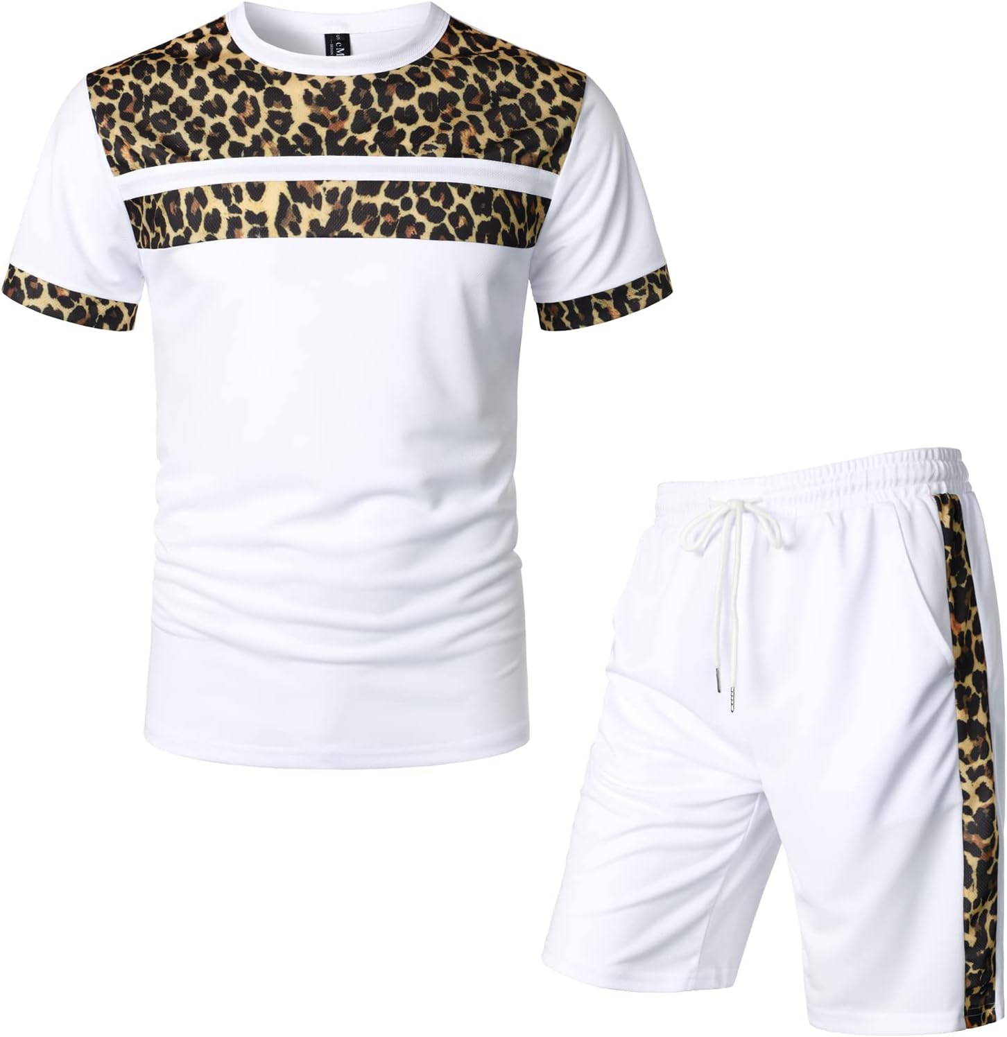 LucMatton Men's Summer 2 Piece African Pattern Printed T-Shirt and Shorts Set Sports Mesh Tracksuit Dashiki Outfits