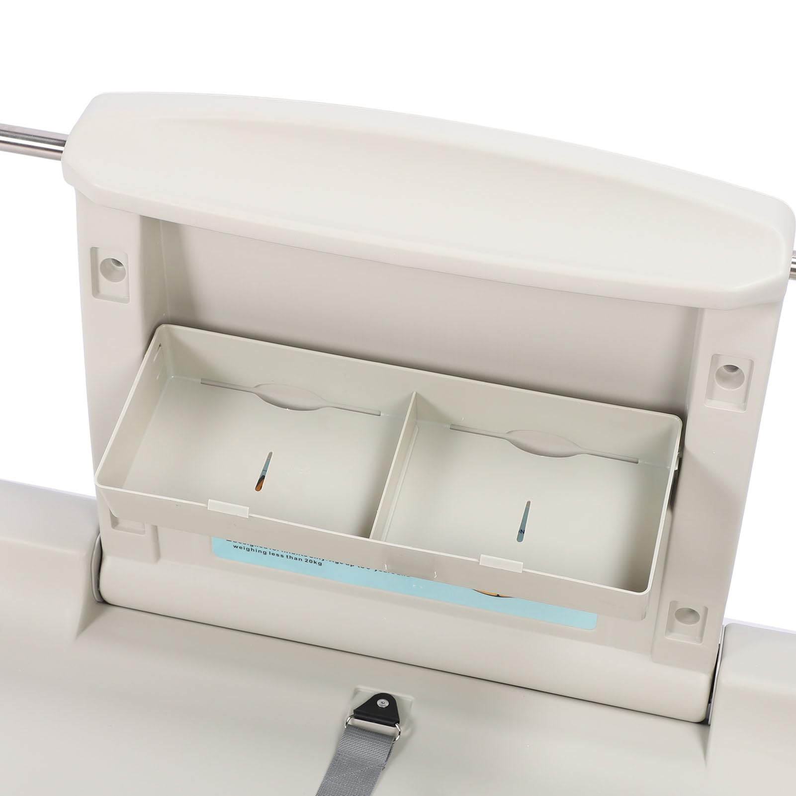 Fafeicy Baby-Wickelstation, Tragbare Wickelunterlage mit Sicherheitsgurt, Taschentuchbox-Haken für Baby-Reise-Wickelunterlage, Faltbarer, an der Wand Montierter Windel-Wickeltisch