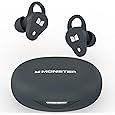 Monster N-Lite 210 Wireless Earbuds, Bluetooth 5.4 in-Ear Stereo Headphones, Built-in Mic for Crystal Clear Call, 32H Playtime, Type-C Charging, Waterproof in-Ear Ear Buds Earphones for Sports, Grey