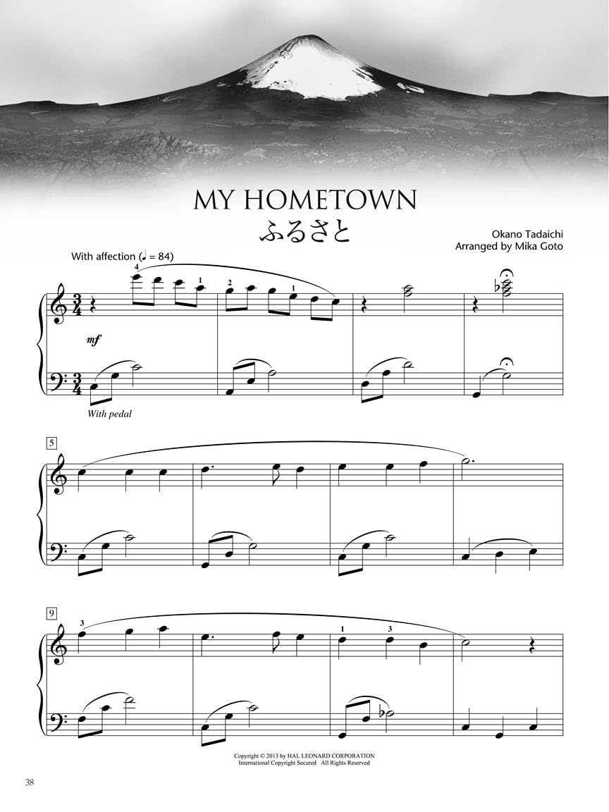 Japanese Folk Songs Collection for Piano Solo by Mika Goto | 24 Traditional Japanese Folk Songs for Intermediate Pianists | Sakura Itsuki Lullaby Kimigayo Multicultural Piano Repertoire