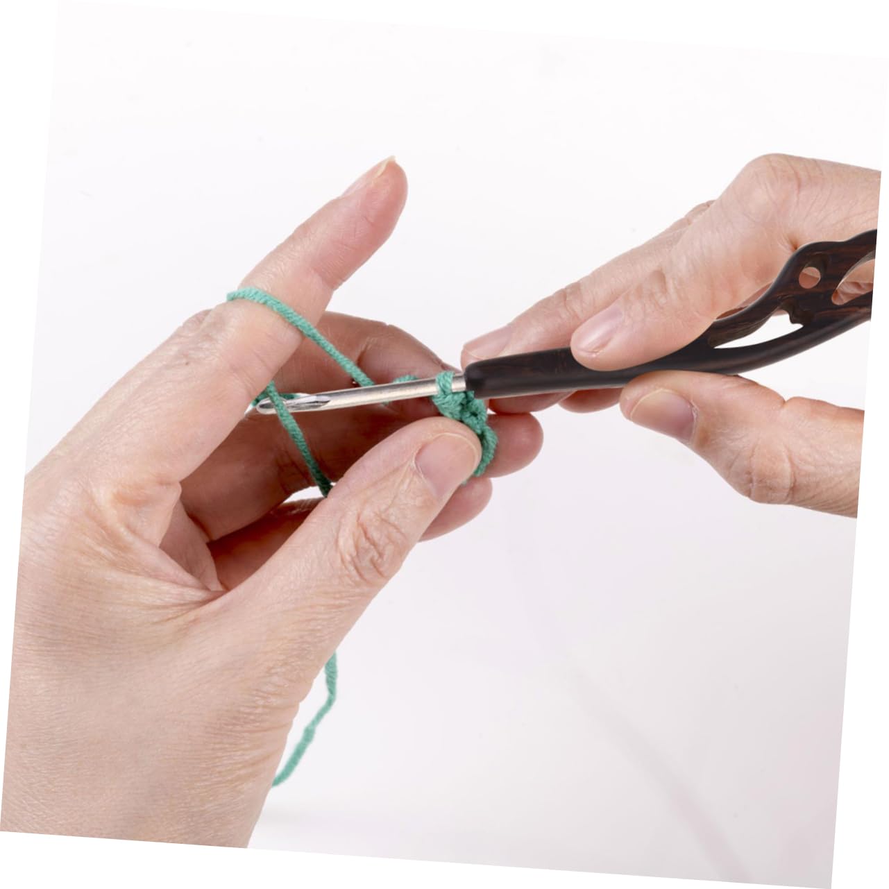 EXCEART 3pezzi Gancio Per Uncinetto Di Ebano Con Impugnatura Ergonomica Aghi Da Cucito Acciaio Inossidabile Per Maglieria Per Lavori Maglia e Viaggi
