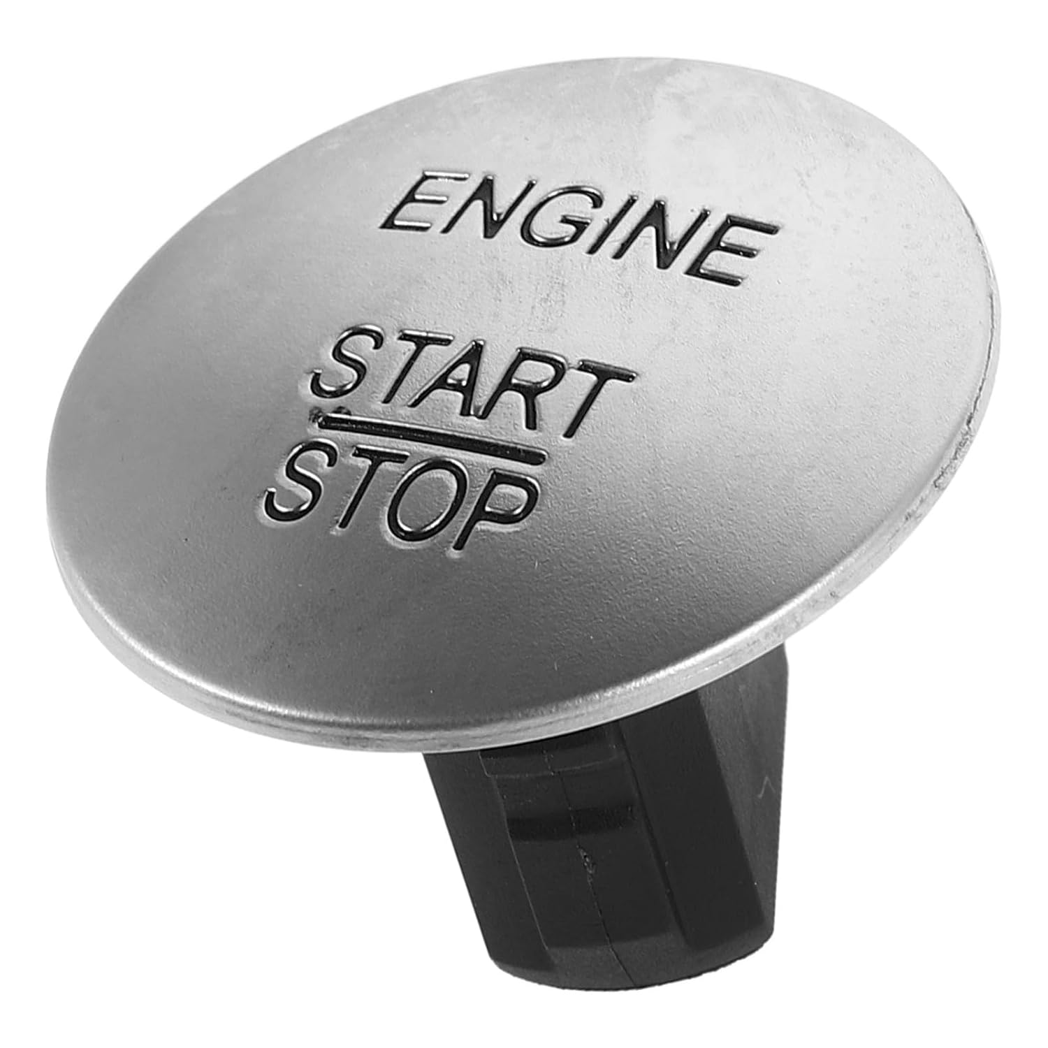 Car Start Engine Button Keyless Pushbutton Switch Replacement Cap for Luxury Vehicle Models Silver Instantaneous Ignition Starter Switch for Automotive Use