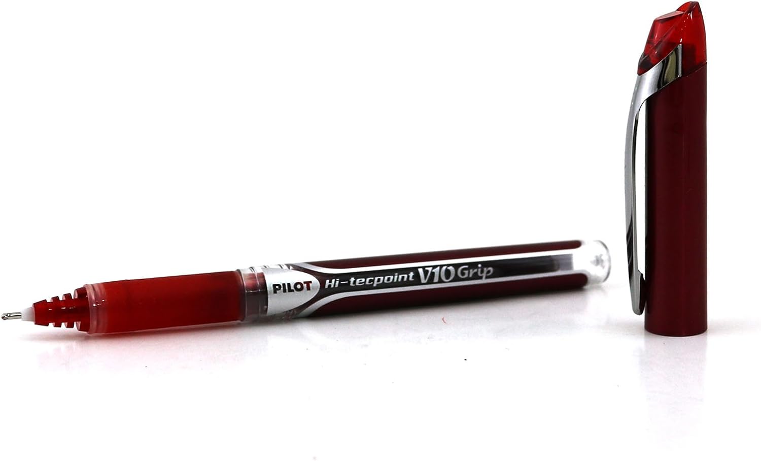 Pilot V10 Grip Liquid Ink Rollerball 1.0 mm Tip (Box of 12) - Red