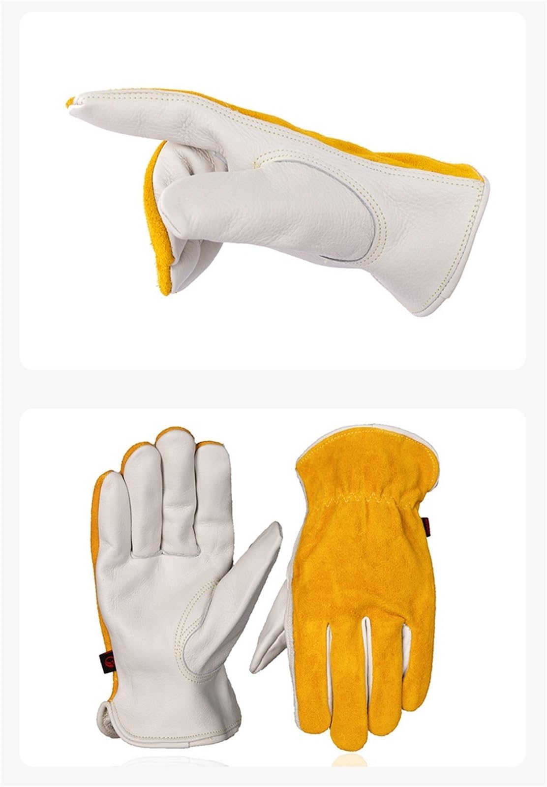 Arbeitshandschuhe Aus Rindsleder Zum Schweißen, Gartenarbeit Und Sport