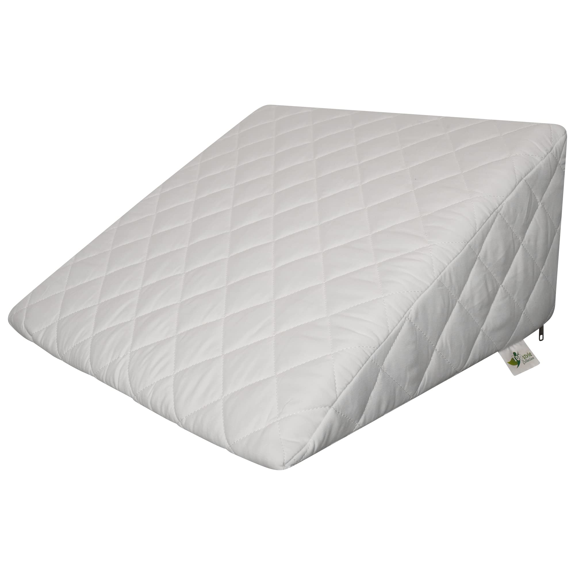 Topstyle Collection White Large Orthopaedic Wedge Pillow For Adults, Acid Reflux, Reduce Snoring Back Neck Leg Pain Heartburn, Maternity Pregnancy Support Quilted/Washable Zip Cover