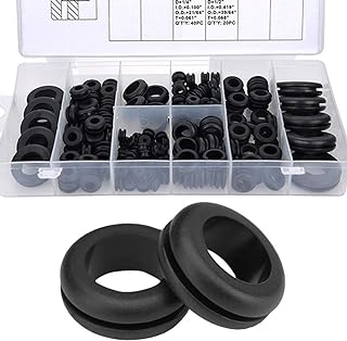 Wolfride 180Pcs Rubber Grommet Assortment Kit O Ring Washer Set Rubber Wire Grommets| 1/4", 5/16", 3/8", 7/16", 1/2", 5/8", 7/8", 1"