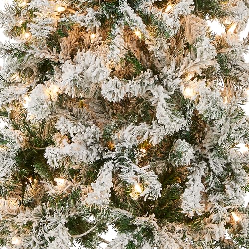 National Tree Company AC100-302-60F First Traditions Pre-Lit Acacia Flocked Tree Medium Christmas Tree thumb #1