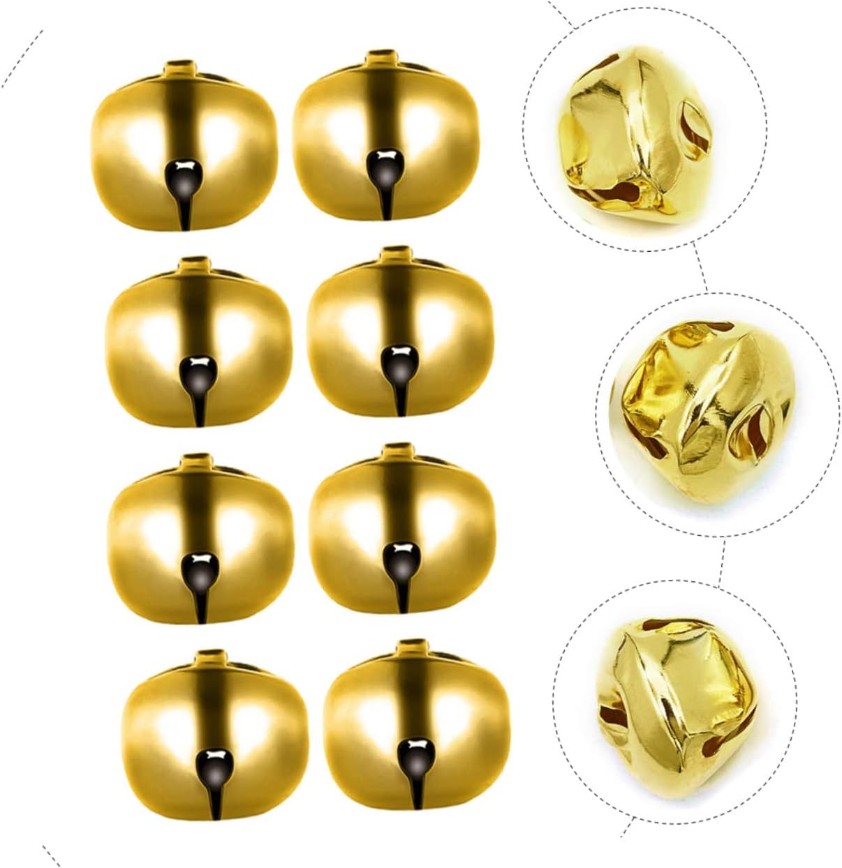 DOITOOL 60pcs Gold Plated Decorative Craft Bells Multi-Function Tiny Bells for DIY Jewelry Accessories Decorations