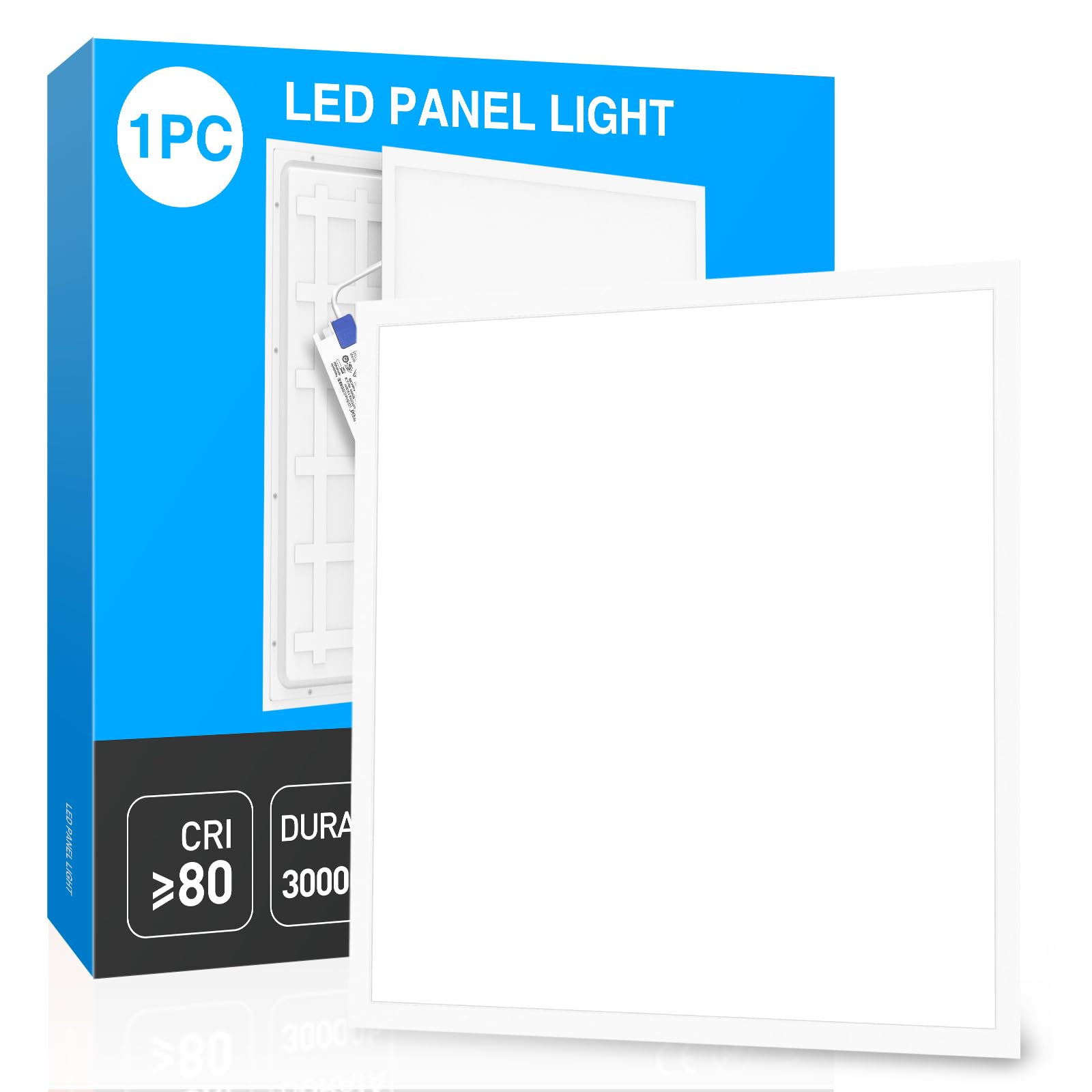 Pannello LED soffitto 60x60 (1 PZ), pannelli LED da incasso, illuminazione da soffitto con tecnologia CCT 3-in-1 – temperatura di colore e lumen regolabili, UGR≤23, IP44 (1 Pezzo)