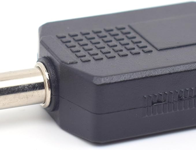 4 Adaptadores Y de Jack 6.35mm Macho a 2 Hembras miniatura 4