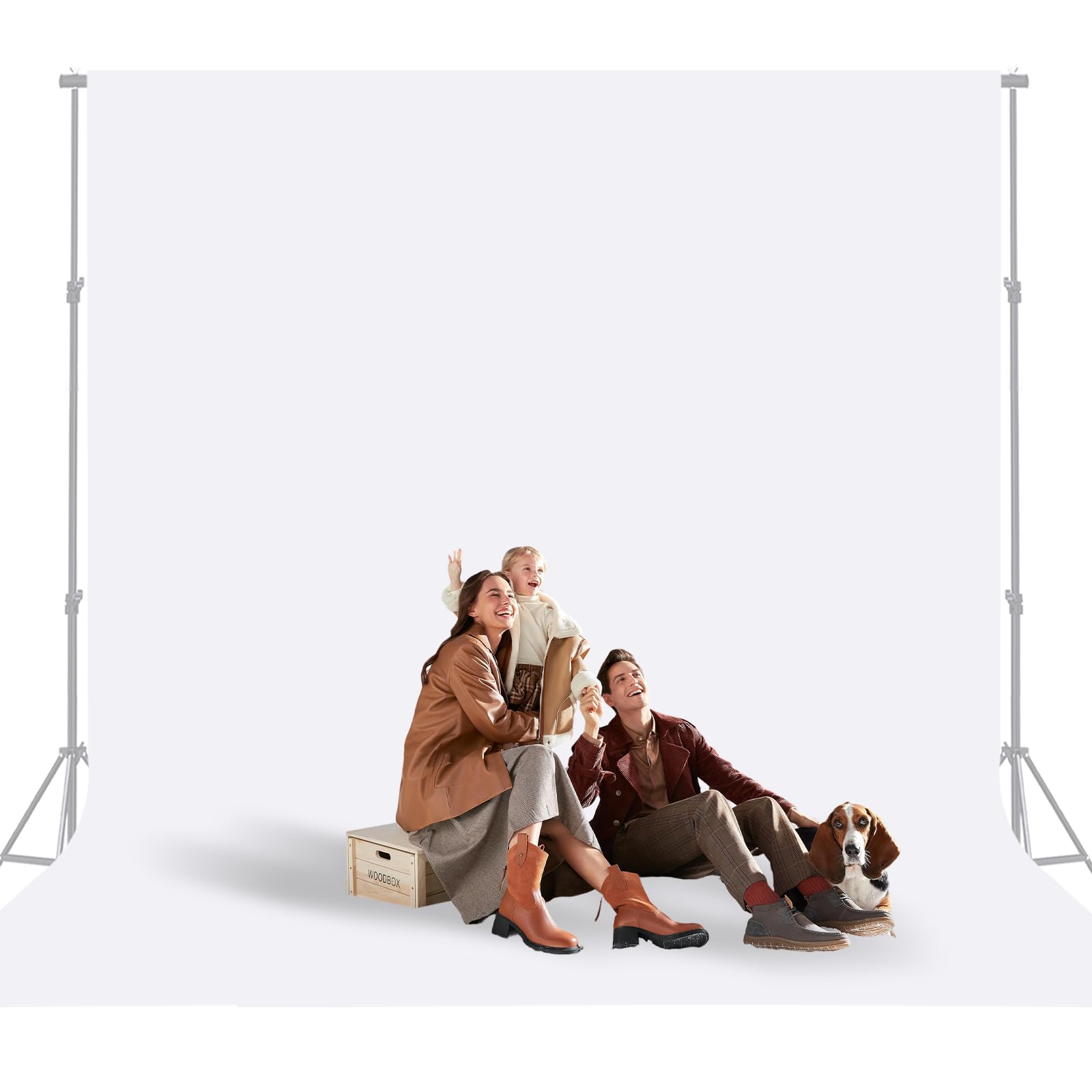 10x12 Ft White Backdrop Photography Cloth, Large White Screen for Professional Studio, Portrait, and Product Photography, Photo Background for Video,