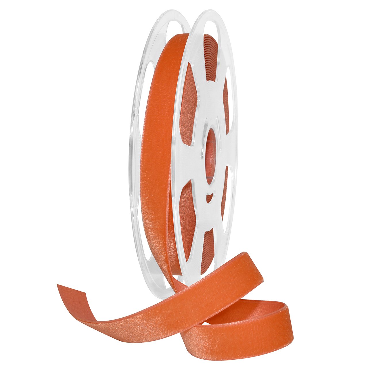 Morex Ribbon Cinta de terciopelo de nylvalour, calabaza, 5/8 pulgadas x 11 yardas